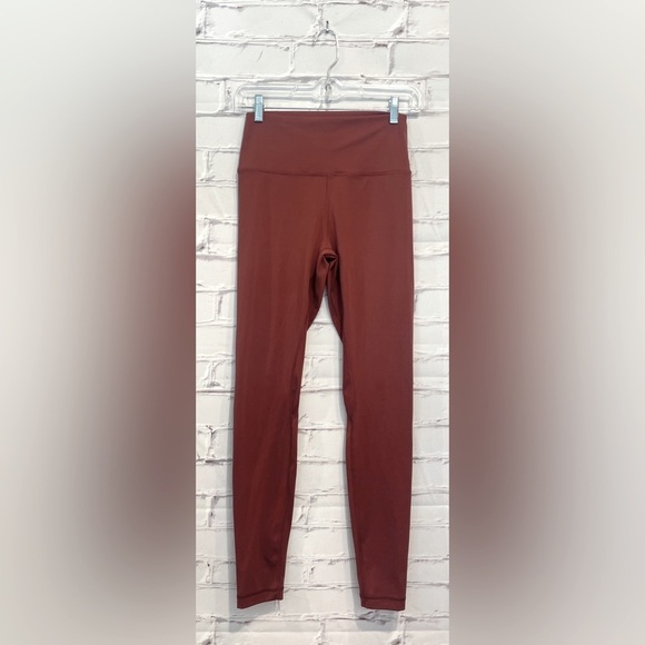 Crazy Yoga Maroon Pull-On Full Length Leggings - Size 6 - Picture 1 of 3